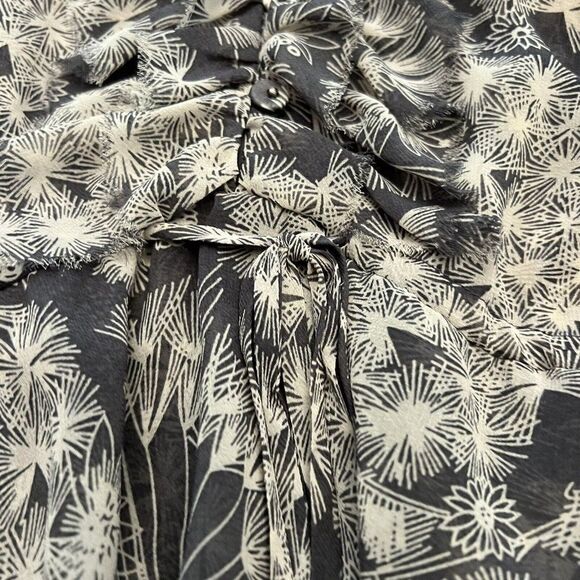 Rebecca Taylor Sheer Faux lace up Blouse size 2 - Picture 2 of 5